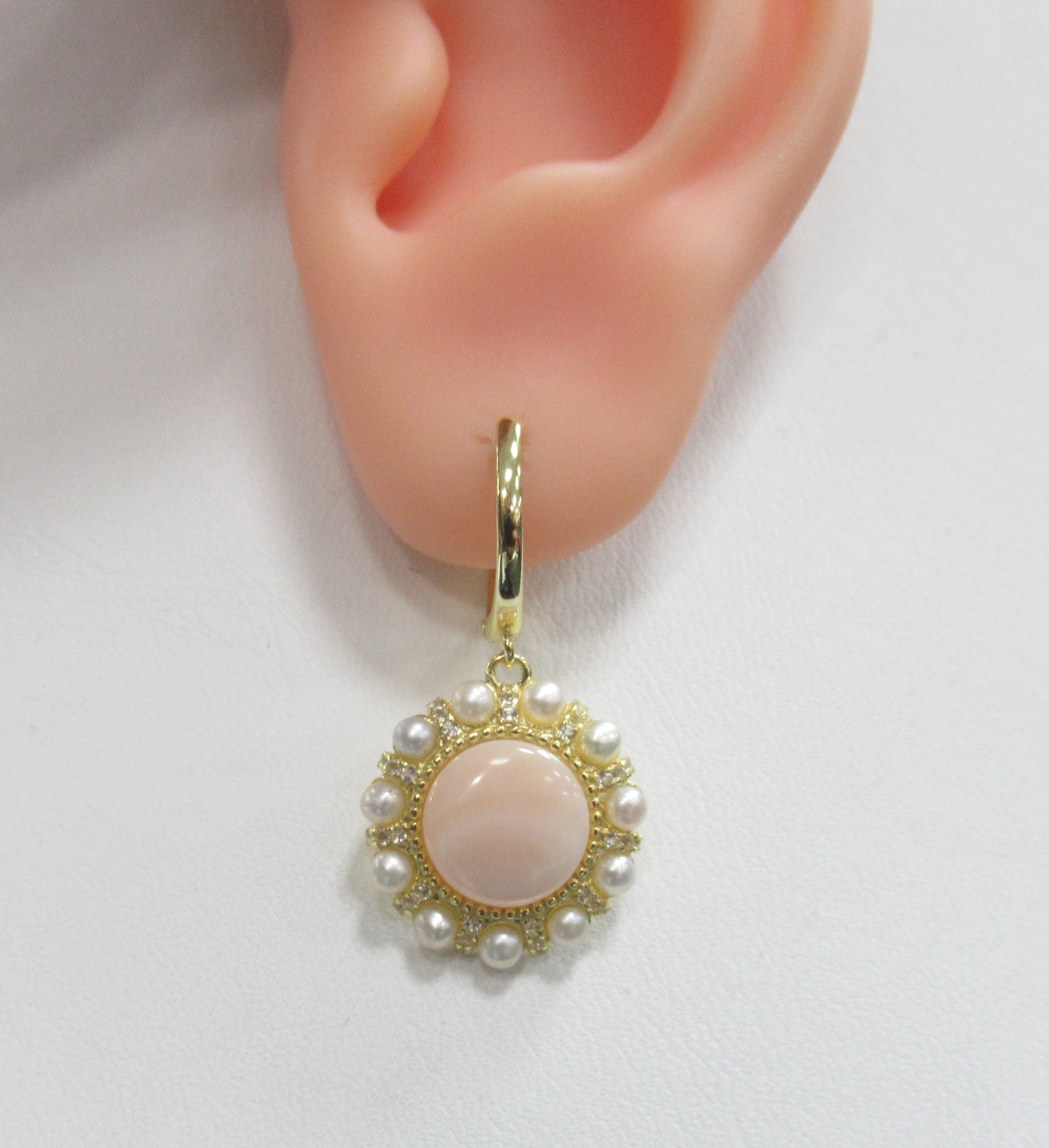 Серебряные серьги с перламутром и жемчугом